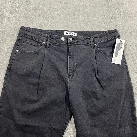 Roucha Jeans Womens Size D 16-18 Over 5'4 Dada Gray Pleated Ankle New - Picture 4 of 16